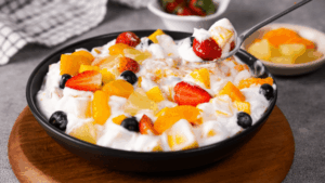 fruit salad (custard)